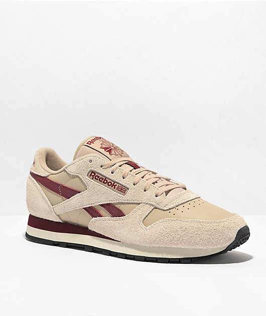 Reebok Classic Fall Vibes Beige Burgundy Shoes Zumiez