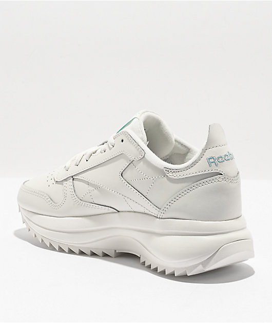 Descortés Regularmente En todo el mundo Reebok Classic Leather Extra Chalk zapatos blancos