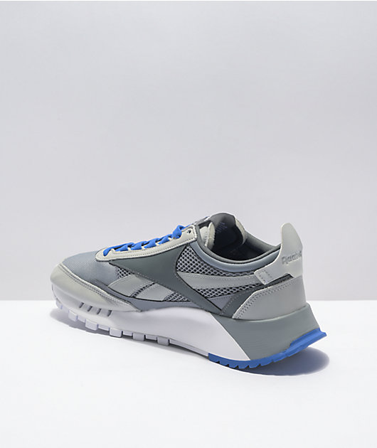 Reebok Classic Leather Legacy White, Grey & Navy Shoes