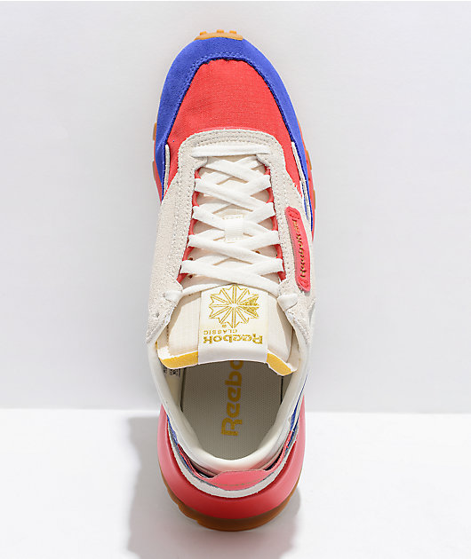 Reebok Classic Leather Legacy White Blue Red Shoes