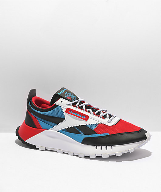 Red white and hot sale blue reebok shoes