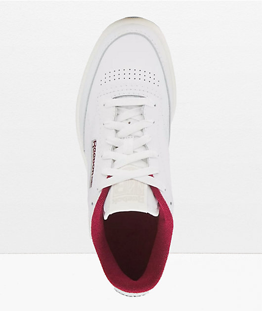 Reebok Club C 85 Fomo Chalk Burgundy Shoes Zumiez