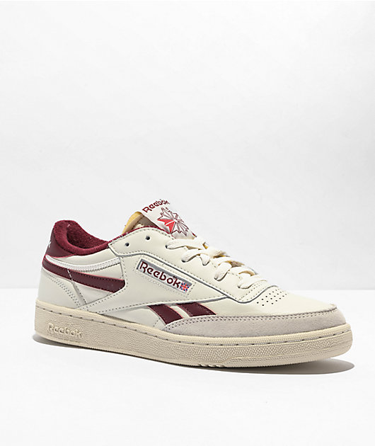 Reebok store burgundy trainers