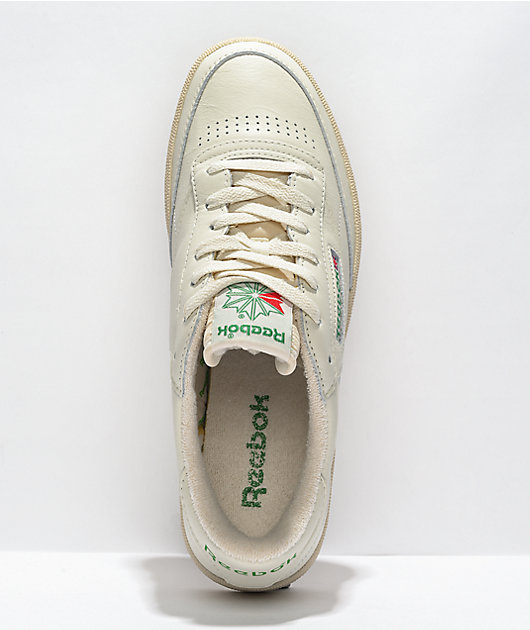 Reebok Club C 85 Vintage White & Green Shoes | Zumiez