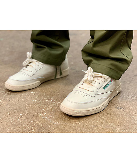 Reebok Club C 85 Vintage White & Green Shoes | Zumiez