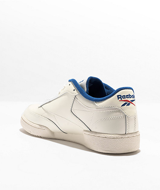 Reebok Club C 85 White & Vector Blue Shoes | Zumiez