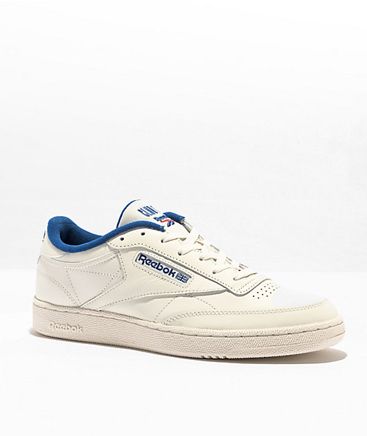 Reebok white and store blue