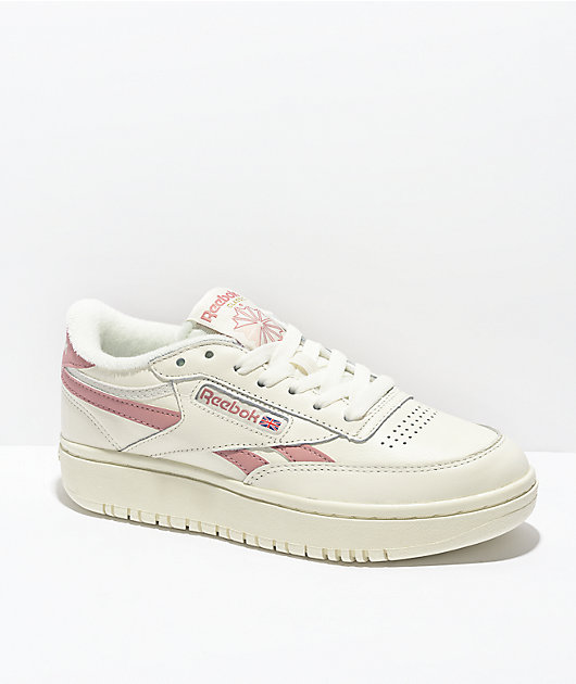 Pink and shop white reebok classics