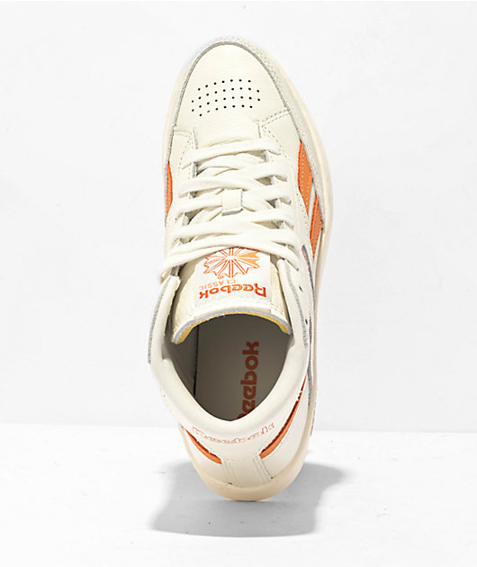 Reebok Club C Forum Chalk Peach High Top Skate Shoes