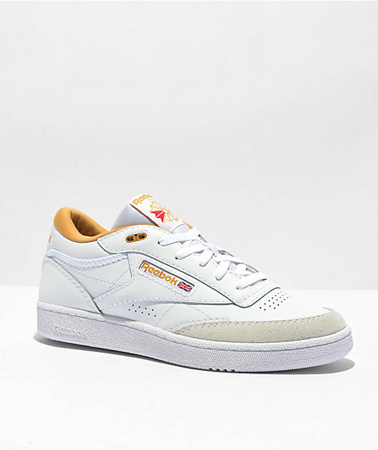 Reebok Club C Mid II Chalk Gold Shoes Zumiez