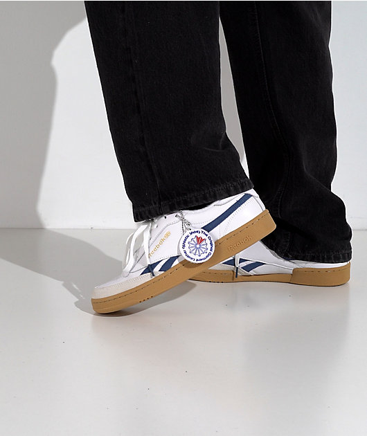 Reebok Club C Revenge Vintage White, Blue & Gum Shoes video