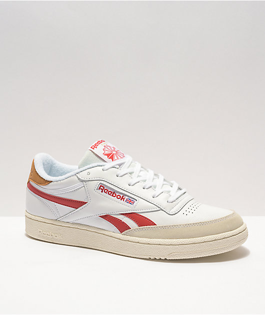 Reebok white sales and red