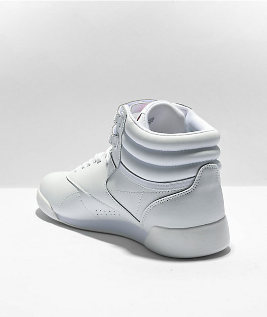 Silver high hot sale top reeboks