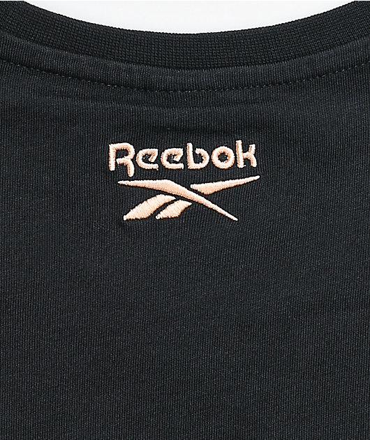 Reebok Palm Tree Black Crop T-Shirt