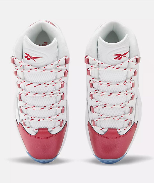 Reebok Question Mid White Vector Red Shoes Zumiez