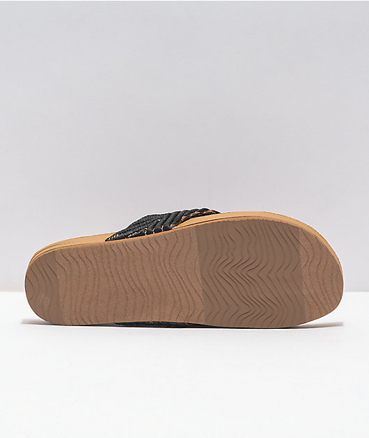 Reef Cushion Strand Black & Tan Sandals