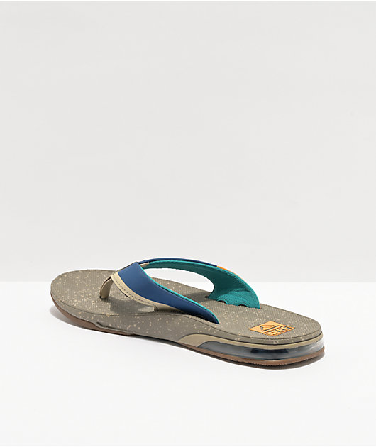 reef fanning tan blue