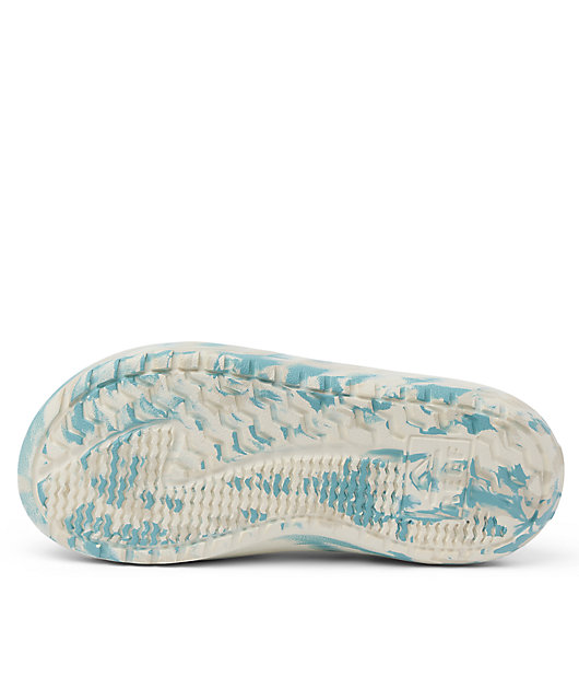 Reef Glider Off White & Blue Slide Sandals