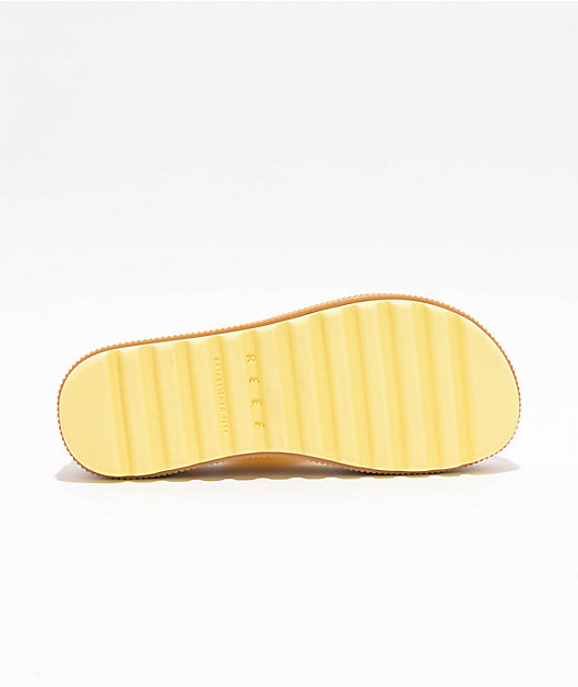 Reef Water Vista Higher Pale Banana Platform Sandals | Zumiez