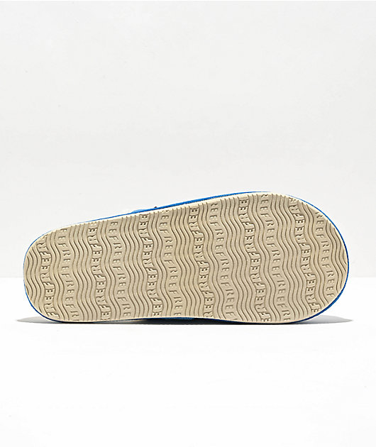 Reef x Tipsy Elves Censored Santa Blue & White Slippers