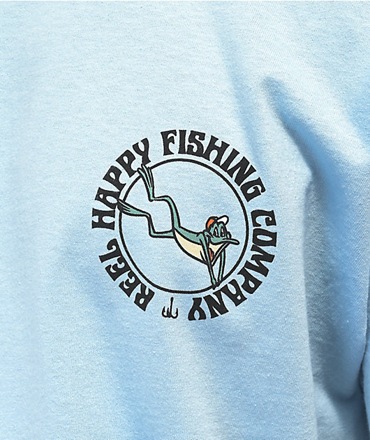Reel Happy Co. Happy Frogger Light Blue T-Shirt