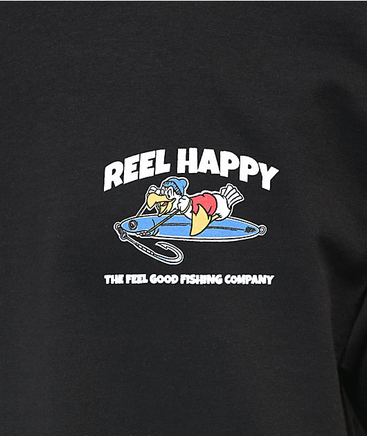 Reel Happy Co. Slappies Horizon Black T-Shirt