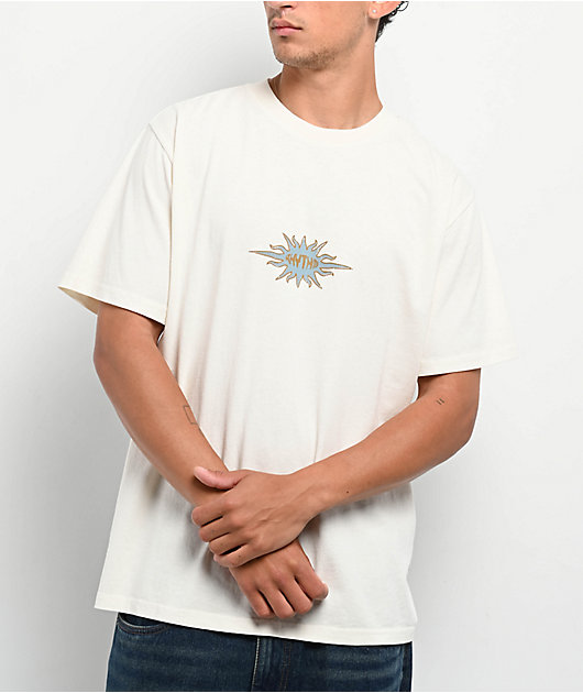 Rhythm Flame Print Natural Vintage Wash T-Shirt