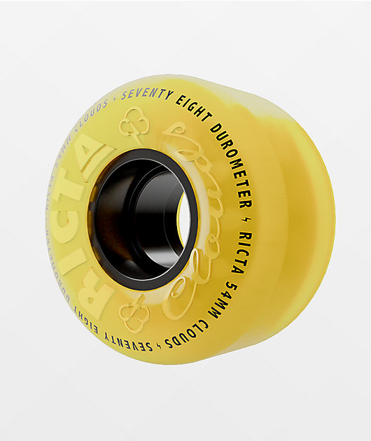 Ricta Clouds 54mm 78a Yellow & Black Cruiser Skateboard Wheels