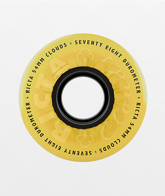 Ricta Clouds 54mm 78a Yellow & Black Cruiser Skateboard Wheels