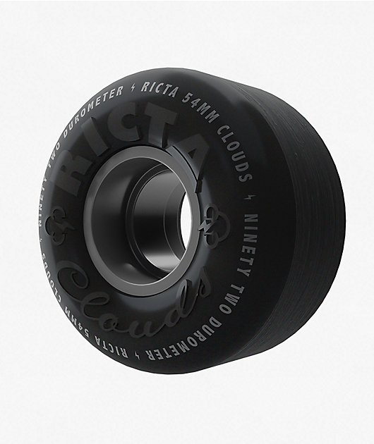 Ricta Clouds 54mm 92a Black & Grey Cruiser Skateboard Wheels