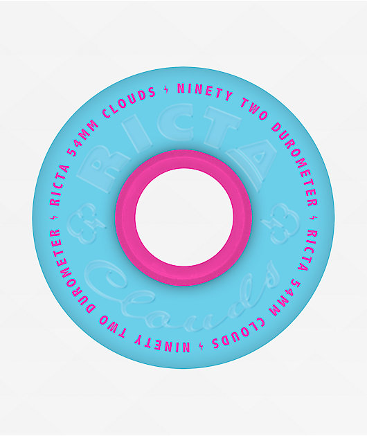 Ricta Clouds 54mm 92a Blue & Pink Skateboard Wheels