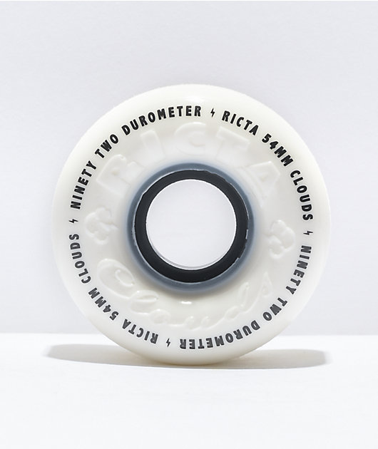 Ricta Clouds 54mm 92a White and Black Skateboard Wheels | Zumiez