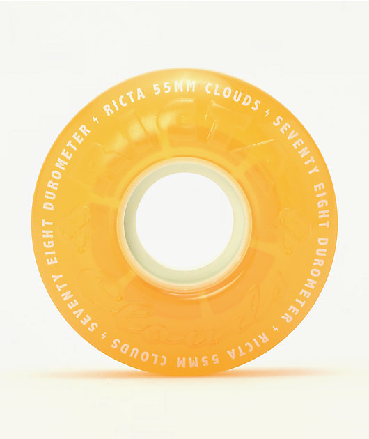 Ricta Clouds 55mm 78a Transparent Citrus Cruiser Skateboard Wheels