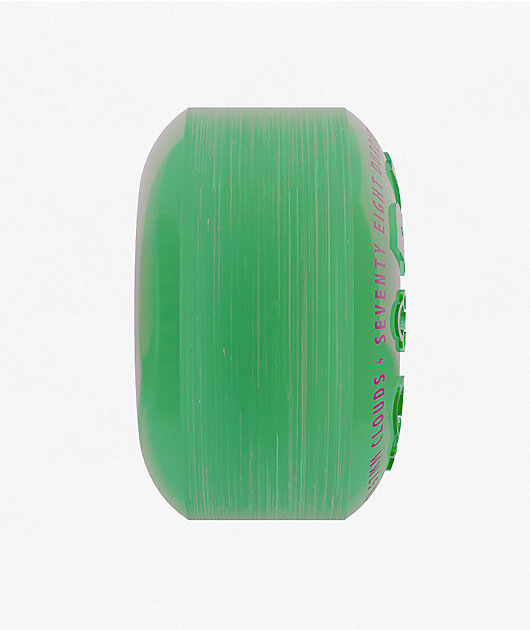 Ricta Clouds 55mm 78a Transparent Green & Yellow Cruiser Skateboard Wheels