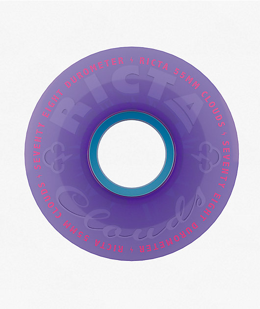 Ricta Clouds 55mm 78a Transparent Purple & Blue Cruiser Skateboard Wheels