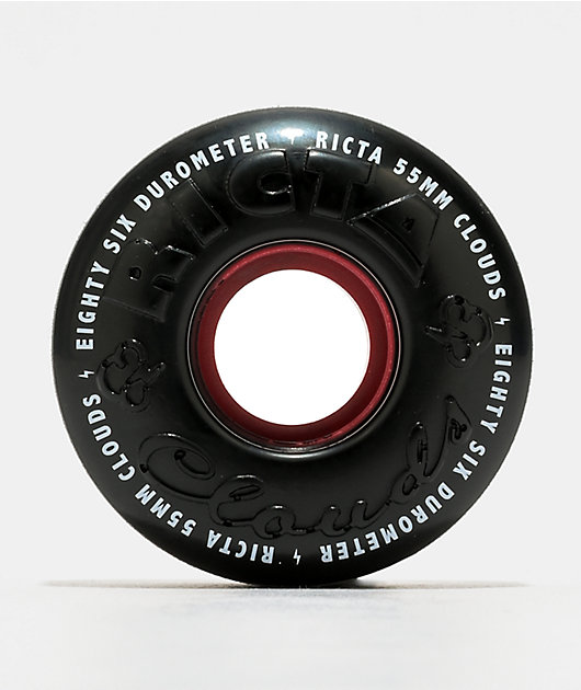 リタラシーリンクス Ricta Clouds 55mm 86a Black & Red Skateboard Wheels | Zumiez
