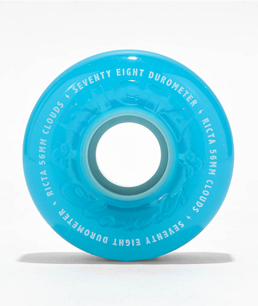 Ricta Clouds 56mm 78a Blue Clear Crusier Skateboard Wheels | Zumiez