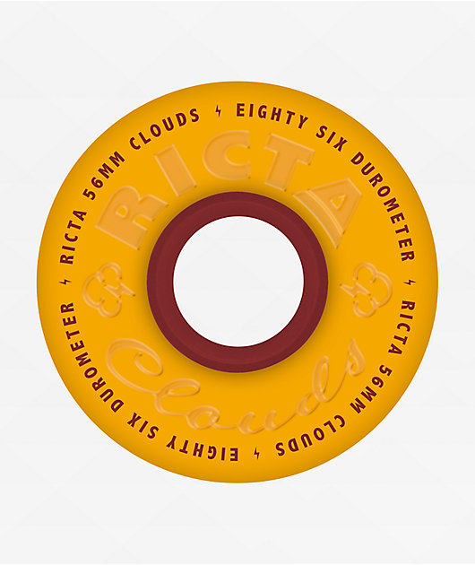 Ricta Clouds 56mm 86a Mustard Cruiser Skateboard Wheels