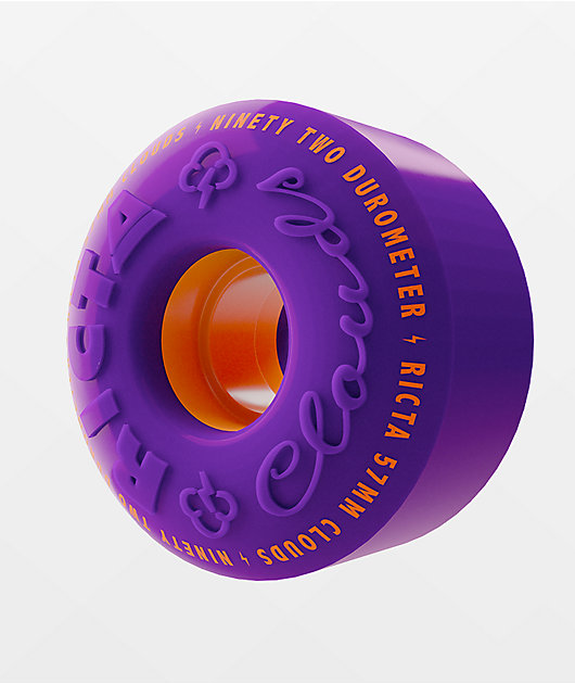 Ricta Clouds 57mm 92a Purple & Orange Cruiser Skateboard Wheels