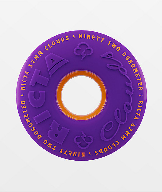 Ricta Clouds 57mm 92a Purple & Orange Cruiser Skateboard Wheels