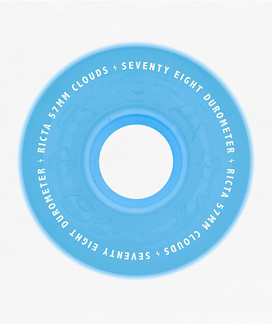 Ricta Clouds Aqua Glow In The Dark 57mm 78a Cruiser Skateboard Wheels
