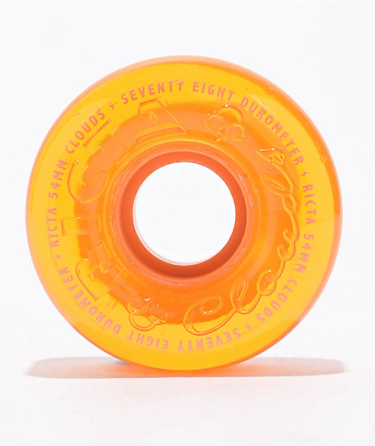 Ricta High Vis Clouds Orange 54mm 78a Cruiser Skateboard