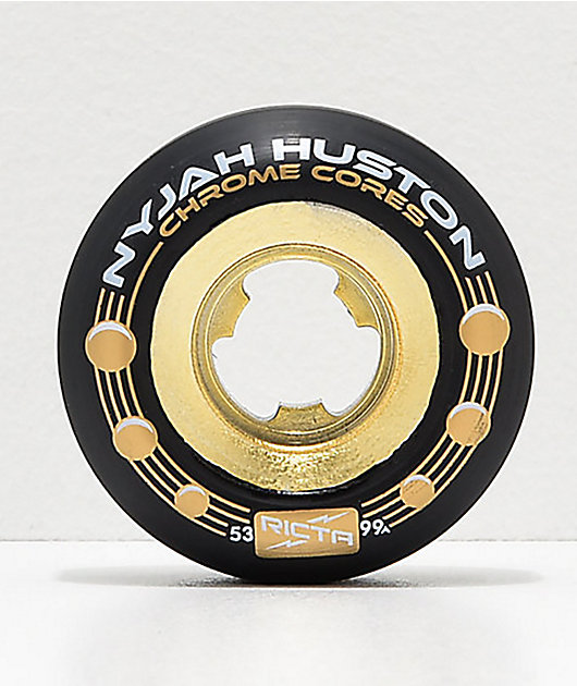 Ricta Nyjah Gold & Black 53mm 99a Skateboard Wheels