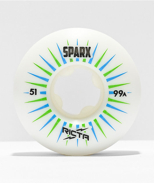 Ricta Sparx 51mm 99a White Skateboard Wheels