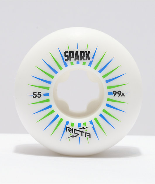 Ricta Sparx 55mm 99a White Skateboard Wheels
