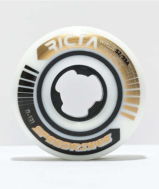Ricta 52mm 99A Speedrings Slim Skateboard Wheels White — FreestyleXtreme