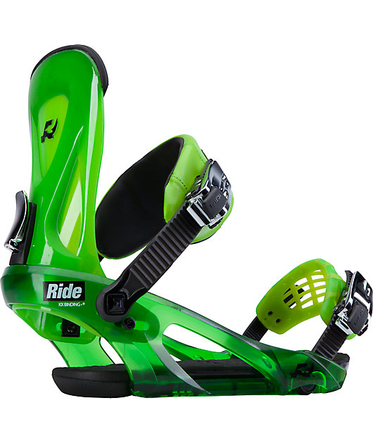 green snowboard bindings