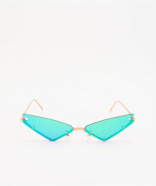 Rimless Micro Cat Eye Sunglasses