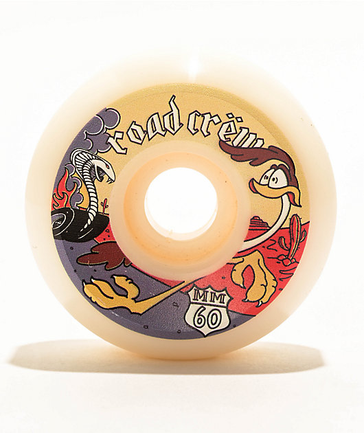 Road Crew Road Snake 60mm 99a White Skateboard Wheels