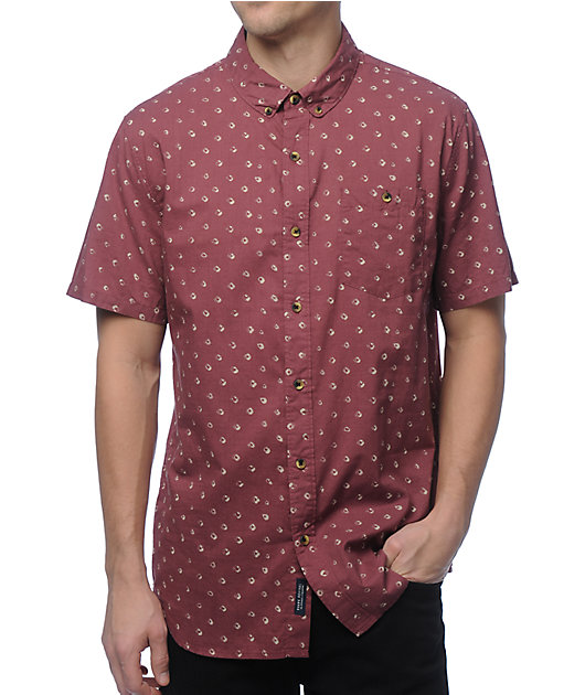 burgundy dress up shirt